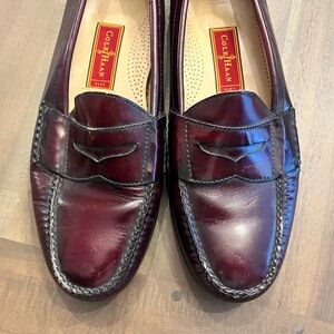 Cole Haan Men's Dark Red Leather Loafers